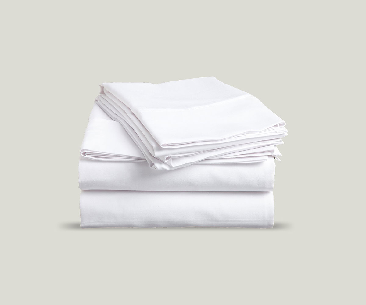 60x80x14 T250 Queen Fitted Bed Sheets White Agh Hospitality 60x80x14 T250 Queen Fitted Bed Sheets White
