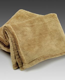 90″ x 90″ Queen size Micro Fleece Blanket Tan color - Hotel Bedding Supplies