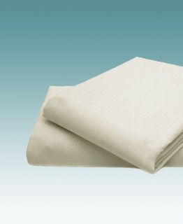 queen-sized flat bed sheets in the bone color
