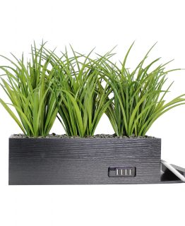 4-Port USB Charging Station Power Plant Grass Black