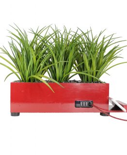 4-Port USB Charging Station Power Plant Grass Red