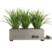 4-Port USB Charging Station Power Plant Grass Taupe
