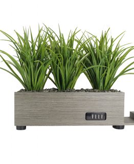 4-Port USB Charging Station Power Plant Grass Taupe