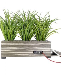 4-Port USB Charging Station Power Plant Grass Zebra