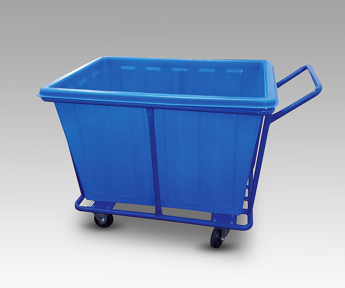 Laundry Cart 10 bushel With Metal Cage BLUE