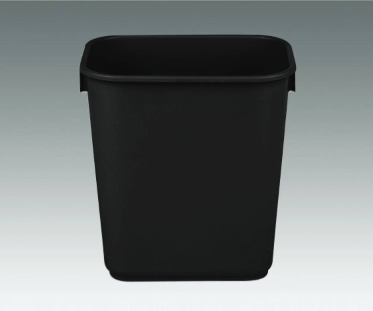 Waste Basket, Fire Retardant, 14qt "BLACK" 12/cs