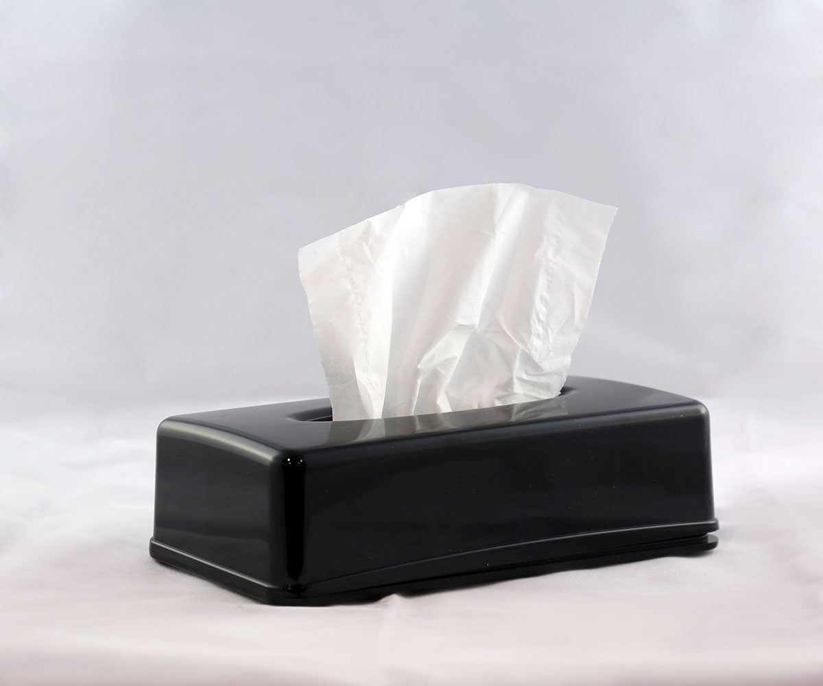 Facial Tissue Holder Flat-Black