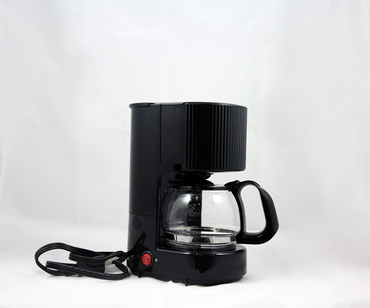 Coffee Maker, 4 cups, Anti-drip, Non-stick Coated Warming plate, Black, 6 pcs/case