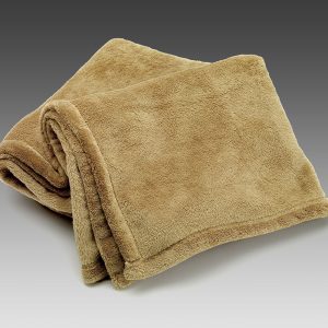 66" x 90"-Twin Fleece Blanket, 300gsm, Tan Color -10 pcs/case