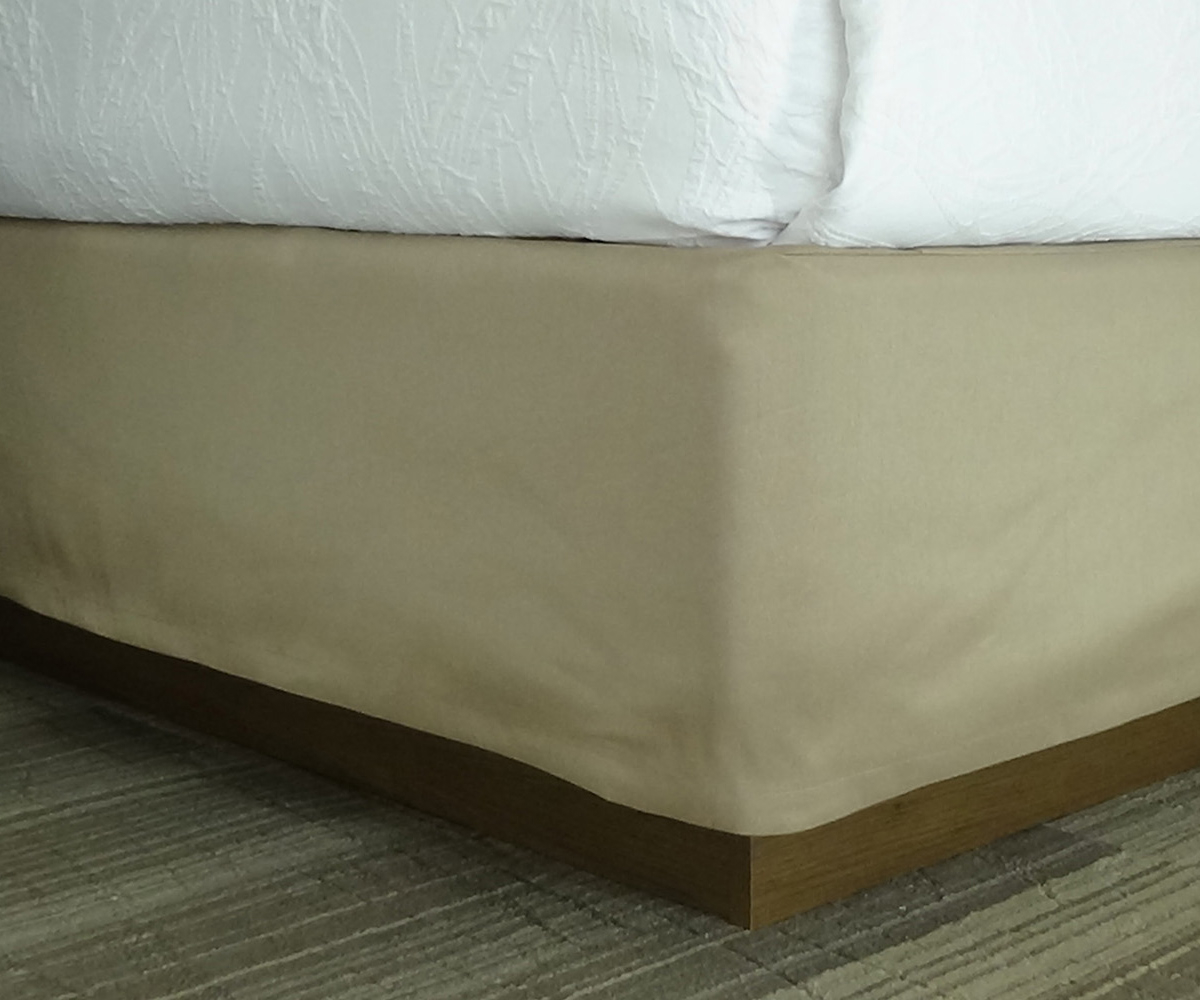 Shantung Box Spring Cover - TAN