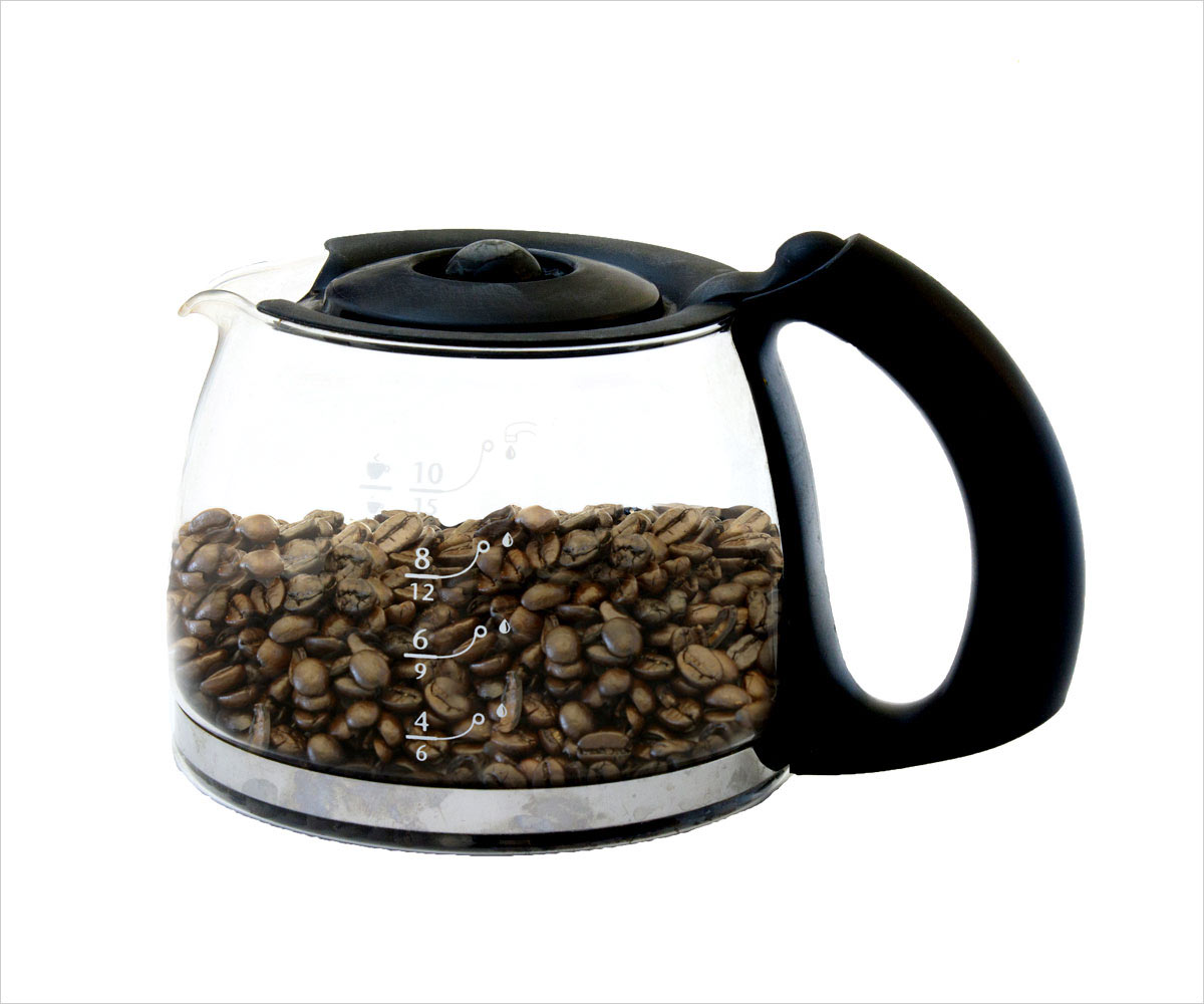 Coffee Carafe Glass with Cap, Universal for 4-6 Cups - 6 pcs/case