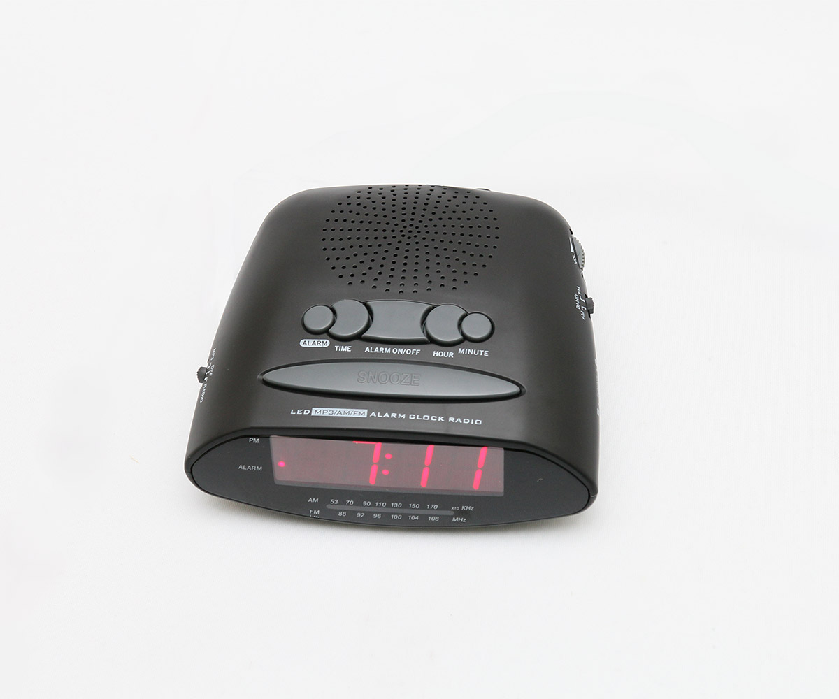 Alaram Clock Radio 310, 0.9" Red LED Display, Battery back up - 24 pcs/case