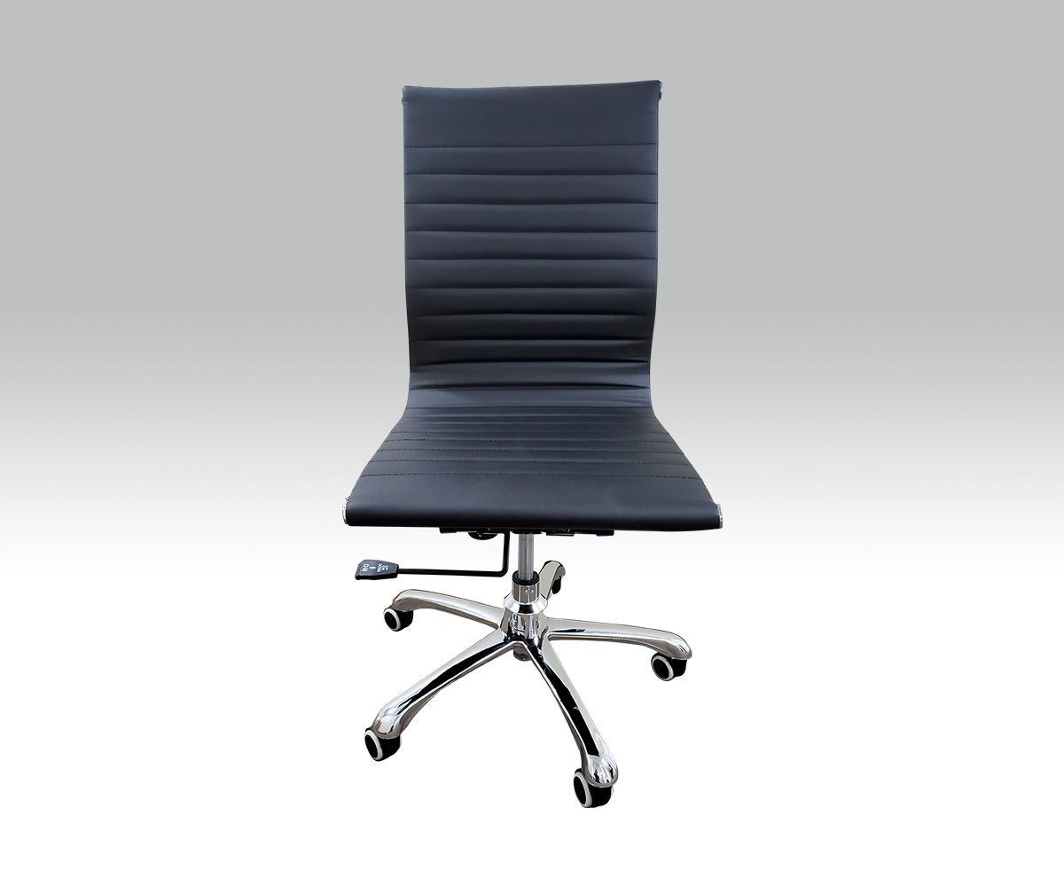 Ergonomic Hotel Dest Chair Without Armrest - Black Color