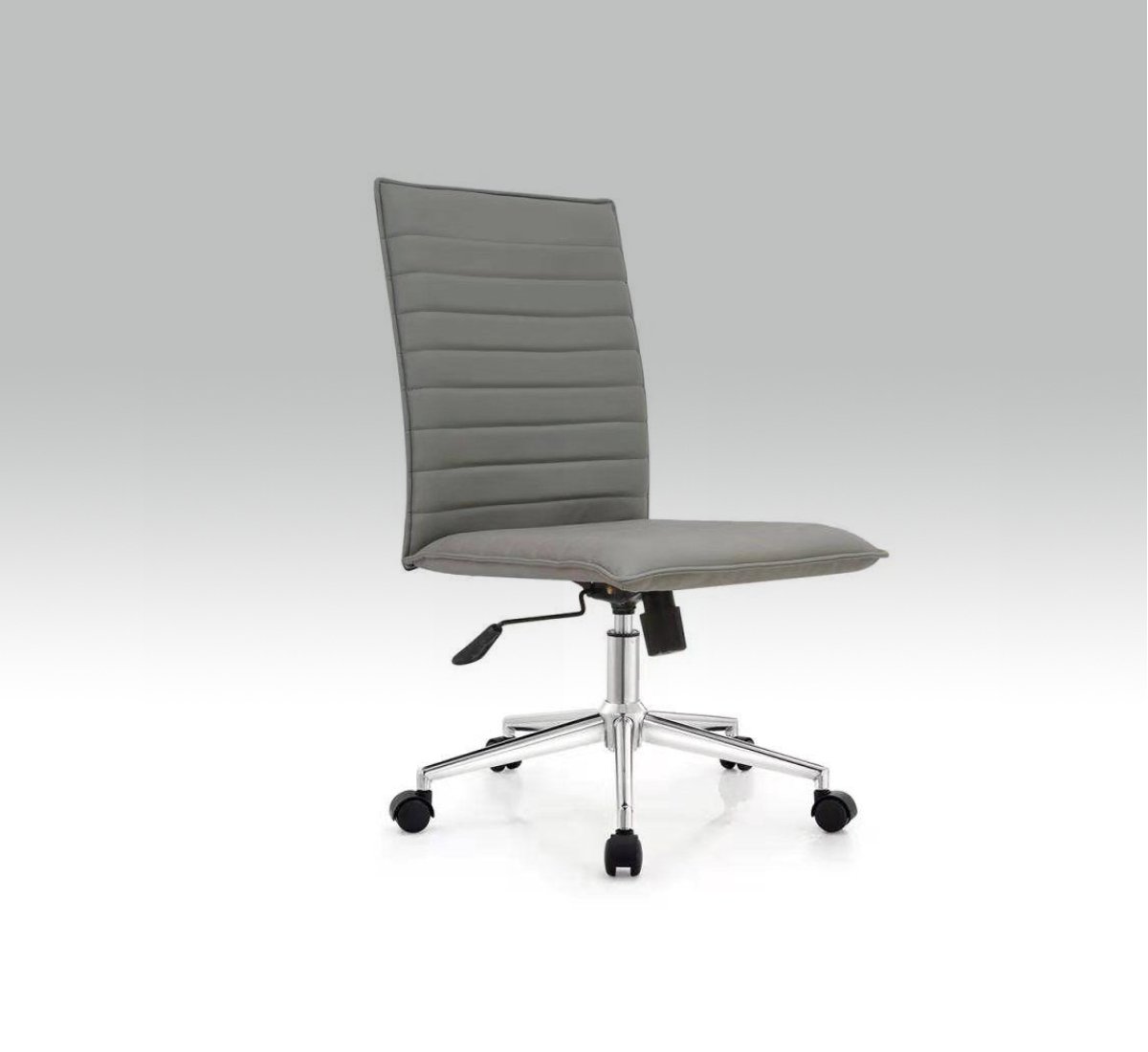 Ergonomic Hotel Desk Chairs Without Arms Gray Color