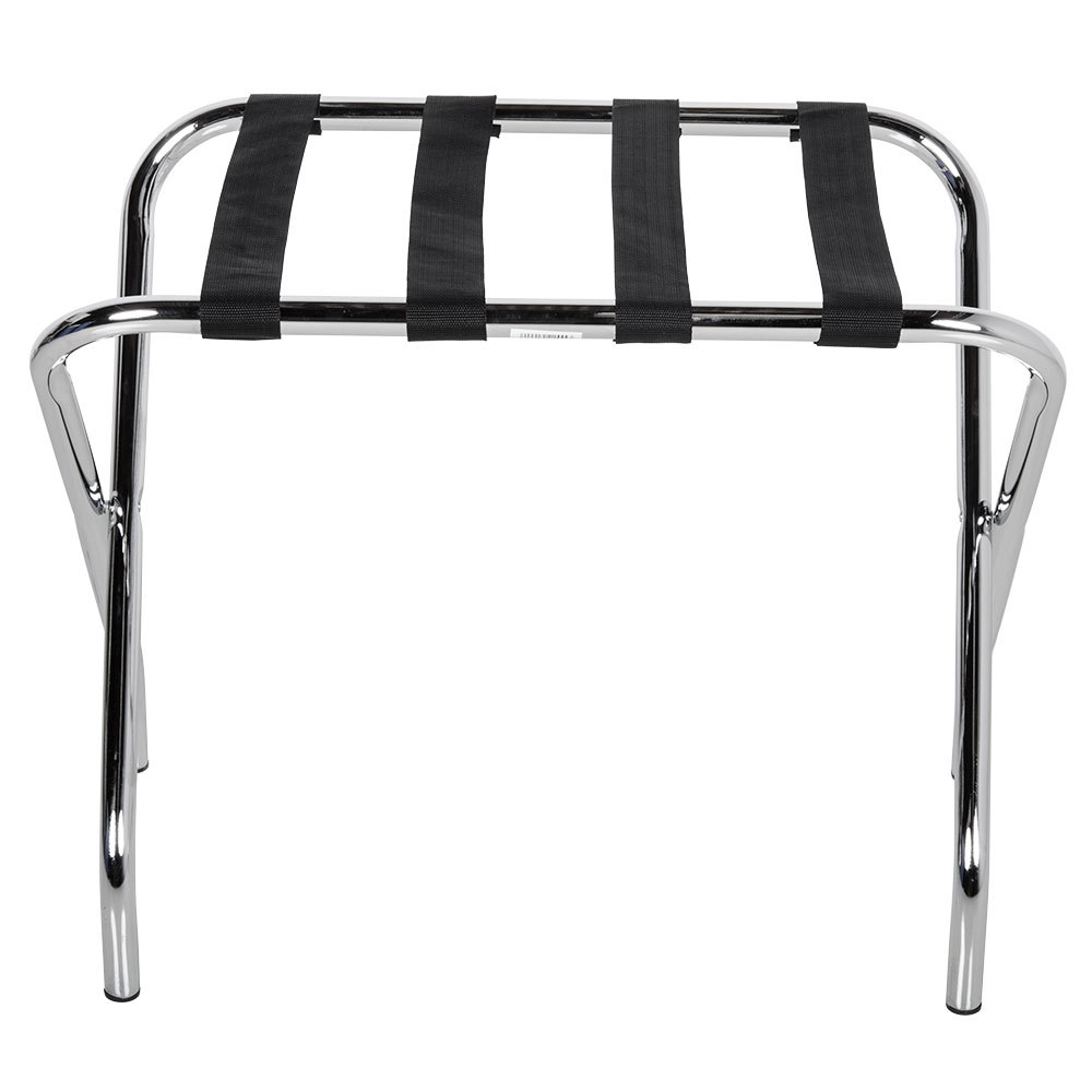 Luggage Rack Without Back, Chrome, Black Stripe - 6 pcs/case