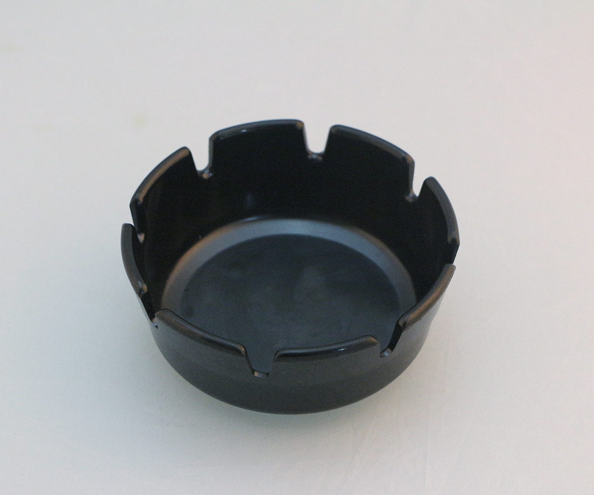 Ashtray_Plastic 4" deep, "Black" 144/cs