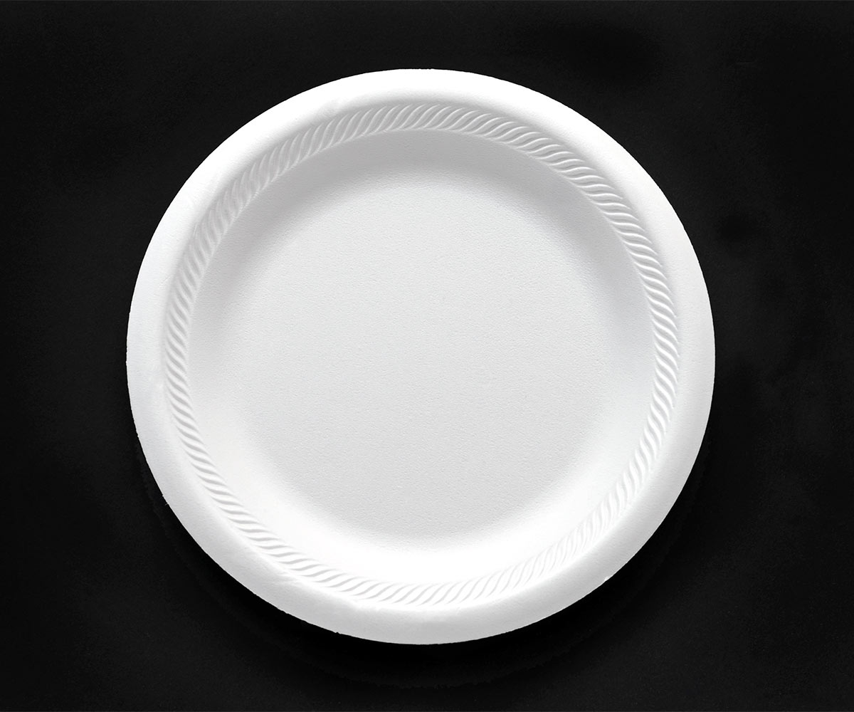 7" Foam Plate, Round, 150/6=900/cs