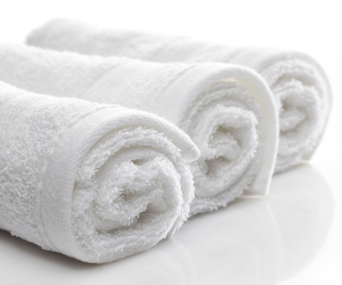 16" x 27"-3.0 lbs Premium Quality Hand Towel, Dobby Border, 86% Cotton-14% Polyester -10dz per case