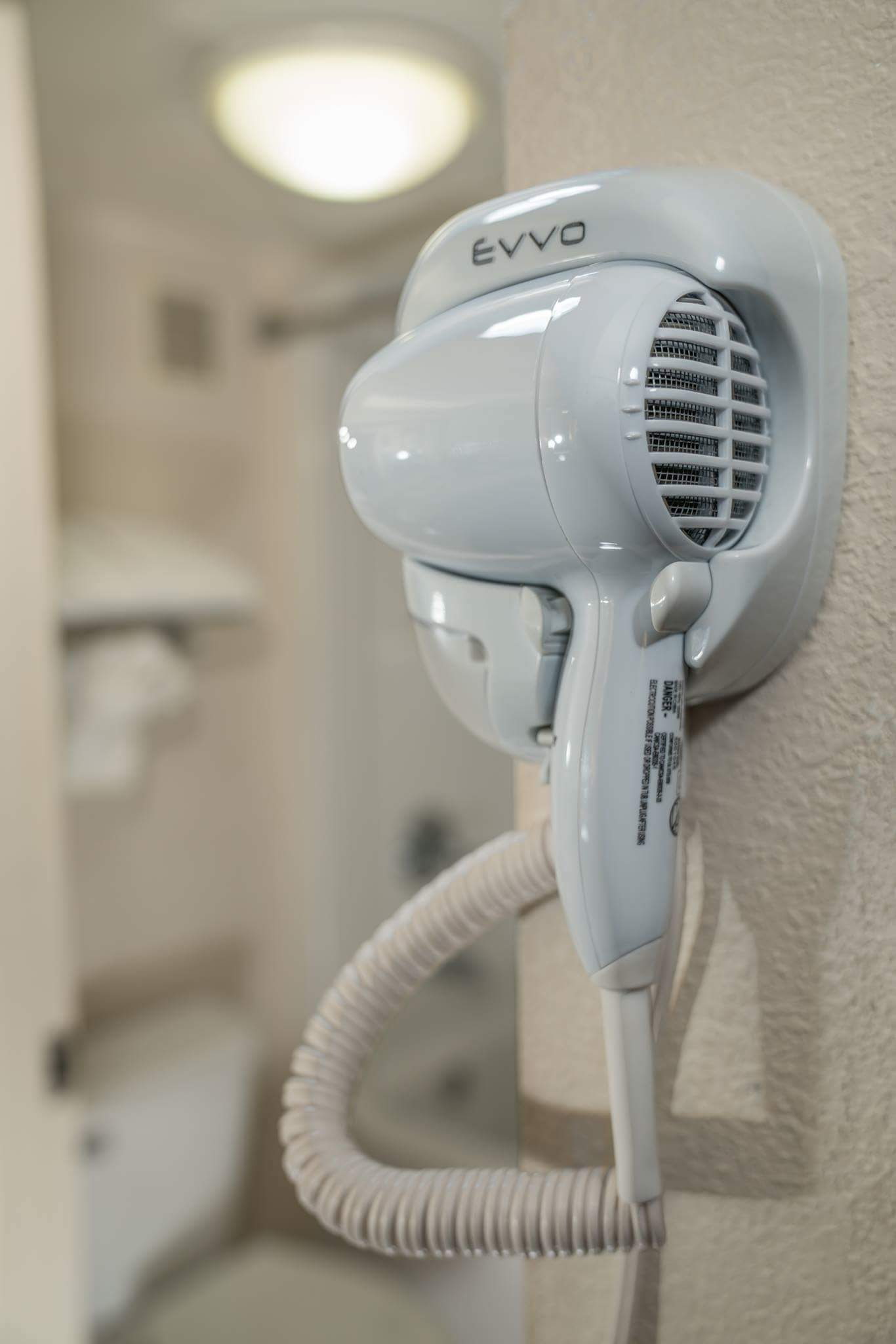 Hair Dryer With LED Night Light 1600w Wall Mount White 4 per case