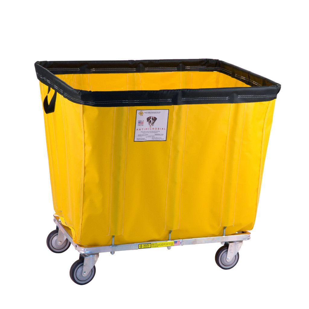 UPS/FEDEX-ABLE Antimicrobial Basket Truck - 10 Bushel - Yellow